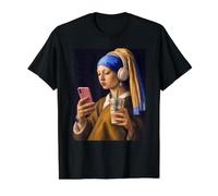 Vermeer Girl with Pearl Earring Funny Art Painter Value Graphic T-Shirt