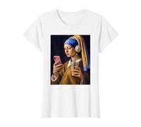Vermeer Girl with Pearl Earring Funny Art Painter Value Graphic T-Shirt