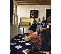 Vermeer Lady Virginal Gentleman Music Lesson Painting Art Print Canvas Premium Wall Decor Poster Mural