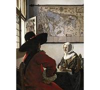 Vermeer Officer Laughing Girl Painting Large Wall Art Print Canvas Premium Mural
