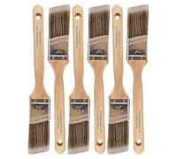 Vermeer Paint Brushes - 6-Pack - 1.5" Angle Sash Brushes for All Latex and Oil Paints & Stains - Home Improvement - Interior & Exterior Use
