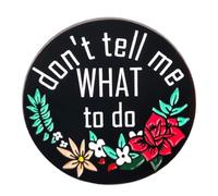Vermegoint "Don't Tell Me What to Do" Enamel Pin,Attitude Statement Lapel Pin,Unique Style Brooch,DIY Decor Pin Collection,Gift for Teens Friends Students,Denim Jacket Canvas Bag Shirt Jeans Accessory