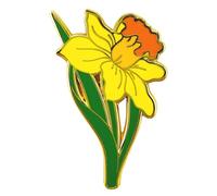 Vermegoint Enamel Pin,Daffodil Lapel Pin,Floral Brooch,DIY Decor Collection,Gift for Flower Lovers,Friend,Teens,Wife, Pin for Wedding,Birthday,Anniversary,Social Charity Party, on Dress,Shirt,Suits