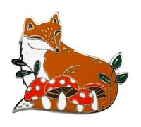 Vermegoint Enamel Pin,Fox Lapel Pin,Cartoon Animal Brooch,DIY Decor Pin Collection,Forest Fox Badge,Gift For Teens Friends BFF Coworkers Students,Denim Jacket Canvas Bag Backpack Shirt Accessory