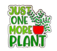 Vermegoint Plant - Lover Enamel Pin, "Just One More Plant" Lapel Pin,DIY Decor CollectionCute Potted Plant Badge,Gift For Gardening Enthusiasts,Teens & Friends,Pin on Denim Jacket,Canvas Bag,Backpack