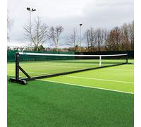Vermont 360° Freestanding Tennis Posts [Aluminium] | Portable Posts Offer Singles & Doubles Widths - ITF Tournament Regulation [Black Or Green] (Black, Posts + 3.5mm Doubles Net)