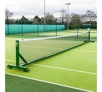 Vermont 360° Freestanding Tennis Posts [Aluminium] | Portable Posts Offer Singles & Doubles Widths - ITF Tournament Regulation [Black Or Green] (Green, Posts + 3.5mm Singles Net)