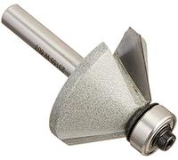 Vermont American 23155 45-Degree Carbide Tipped Chamfer Router Bit, 1/2-Inch Ball Bearing 2-Flute 1/4-Inch Shank