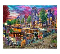 Vermont Christmas Company 'Amsterdam Canal' Jigsaw Puzzle 1000 Piece - Large Pieces - Fully Interlocking & Randomly Shaped Pieces