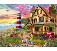 Vermont Christmas Company Beachside Home Jigsaw Puzzle 550 Piece