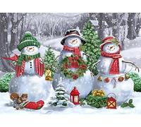 Vermont Christmas Company Box of Snow Friends Christmas Cards - 15 Cards & 16 Foil Lined Envelopes - Packed in Attractive Red Box - Cards measure 4 1/2" x 6 1/4" Folded