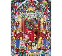 Vermont Christmas Company Christmas Welcome Jigsaw Puzzle 1000 Piece by