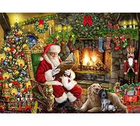 Vermont Christmas Company Fireside Santa Jigsaw Puzzle 1000 Piece by