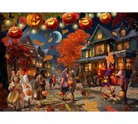 Vermont Christmas Company Halloween Night Jigsaw Puzzle 1000 Piece - Fully Interlocking & Randomly Shaped Pieces