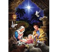 Vermont Christmas Company Heaven's Light Advent Calendar (Countdown to Christmas) with Bible Text Nativity Story