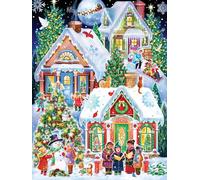 Vermont Christmas Company Home for The Holidays 550 Piece Jigsaw Puzzle - Large Pieces - Fully Interlocking & Randomly Shaped - 24" x 18"