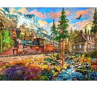 Vermont Christmas Company Mountain Train Jigsaw Puzzle 550 Piece