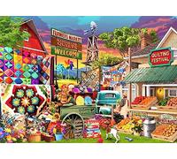 Vermont Christmas Company Quilting Festival Jigsaw Puzzle 1000 Piece - Colorful Puzzle for Adults - Randomly Shaped and Fully Interlocking Pieces