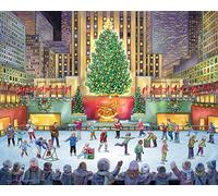 Vermont Christmas Company Rockefeller Center Jigsaw Puzzle 1000 Piece 24"x30" - Large, Interlocking Pieces - Unique, Randomly Shaped Pieces - Puzzle for Adults