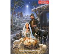 Vermont Christmas Company 'Star of Wonder' Chocolate Advent Calendar with Nativity Story (Countdown to Christmas) - 24 Windows of Chocolate and Nativity Story