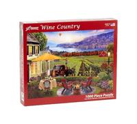 Vermont Christmas Company Wine Country Jigsaw Puzzle 1000 Piece - Vineyard Themed Puzzles for Adults - Fully Interlocking & Randomly Shaped Pieces