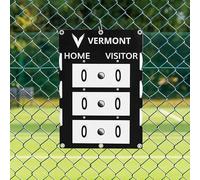Vermont Fence Mounted Tennis Scoreboard - 3 Green, Blue & Black | Ultra-durable (Small (14in x 20in), Black)