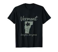 Vermont Live Free Live Green State Pride Graphic T-Shirt