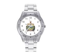 Vermont Logo Classic Wrist Watches for Men Casual Business Watch Stainless Steel Band for Boyfriend Father