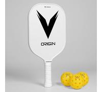Vermont Origin Pickleball Paddle | Lightweight Fibreglass Racket with Polypropylene Core - Ideal for Beginners & Clubs - USAPA Approved (Outdoor Balls (3 Pack), Pack of 1, Blue)