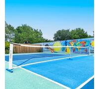 Vermont ProCourt Pickleball Nets [IFP Regulation] | Full Length / Half Portable - 11ft & 22ft Net Systems Easy Assembly Carry Bag Included (11ft (Half Court)), White, Blue