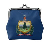 Vermont State Flag Coin Purses, Change Purse Wallets, For Festivals And Special Occasions, Black, One Size, Art Deco