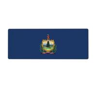 Vermont State Flag Gaming Desk Mat, Wide Surface Desk Pad for Keyboard, Mouse and Improved Gaming Stability
