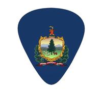 Vermont State Flag guitar picks in three different thicknesses, suitable for electric guitar and band players
