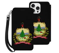 Vermont State Flag Mobile Phone Front Flip Cases Compatible with iPhone 16/16 Plus/16 Pro/16 Pro Max/16 E Anti-Scratch Covers