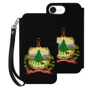 Vermont State Flag Mobile Phone Front Flip Cases Compatible with iPhone 16/16 Plus/16 Pro/16 Pro Max/16 E Anti-Scratch Covers