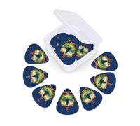 Vermont State Flag print Guitar Picks 12 Pack, Mixed (0.46-0.96mm) with Storage Case for Guitar,ukulele