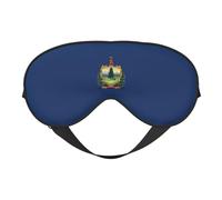 Vermont State Flag Print Soft Eye Mask Beneficial Block Light Nap Night Use Travel Camping Meditation Yoga