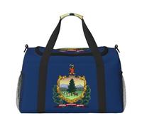 Vermont State Flag print Weekender Overnight Carry On Bag Gym Luggage Bag Duffel Bag for Travel Women, Black, One Size