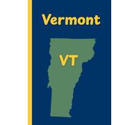 Vermont State Journal: diary, notebook, travel log, notepad, 6x9" inch, 110 pages, college ruled.