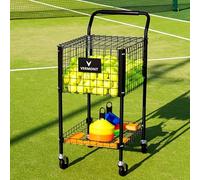Vermont Teaching Tennis Ball Cart | Premium Aluminium Frame, Foam-Cushioned Handle & Heavy-Duty Wheels - Holds up to 325 Tennis Balls!