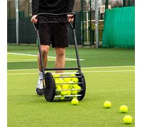 Vermont Tennis Ball Roller Mower & Hopper - 85 Ball Capacity - Powder Coated Steel Frame