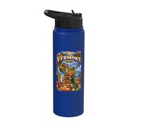 Vermont The Green Mountain State Est. 1791 Pride Scenic Stainless Steel Insulated Water Bottle