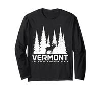 Vermont The Green Mountain State Moose Nature Lover Long Sleeve T-Shirt