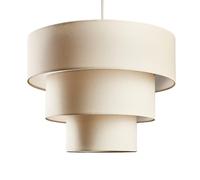 Vermont Three Tier Cream Ceiling Pendant Shade with Warm White LED Bulb ValueLights Cream One Size