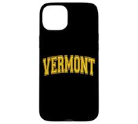 VERMONT VARSITY STYLE TEXT FLAG SPORTS ATHLETIC JERSEY STYLE Case for iPhone 15 Plus