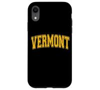 VERMONT VARSITY STYLE TEXT FLAG SPORTS ATHLETIC JERSEY STYLE Case for iPhone XR