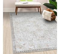 Vernal Liam Machine washable, Non Shedding, Non Slip Area Rug for Living Room, Bedroom, Dining Room, Hallway, Kitchen, Pet Friendly, Beige, Grey & Copper, 76 cm X 243 cm