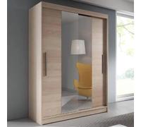 vernal wooden wardrobe with 2 sliding doors in sonoma oak