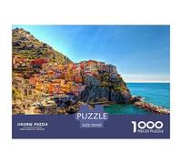 Vernazza-coastal,oceanic Landforms Jigsaw Puzzle Waterproof 1000 Piece for Adults Gifts Challenging And Brainteasing Educational Games