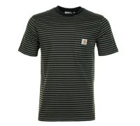 Verner Pocket Stripe T Shirt Opuntia Black, Large